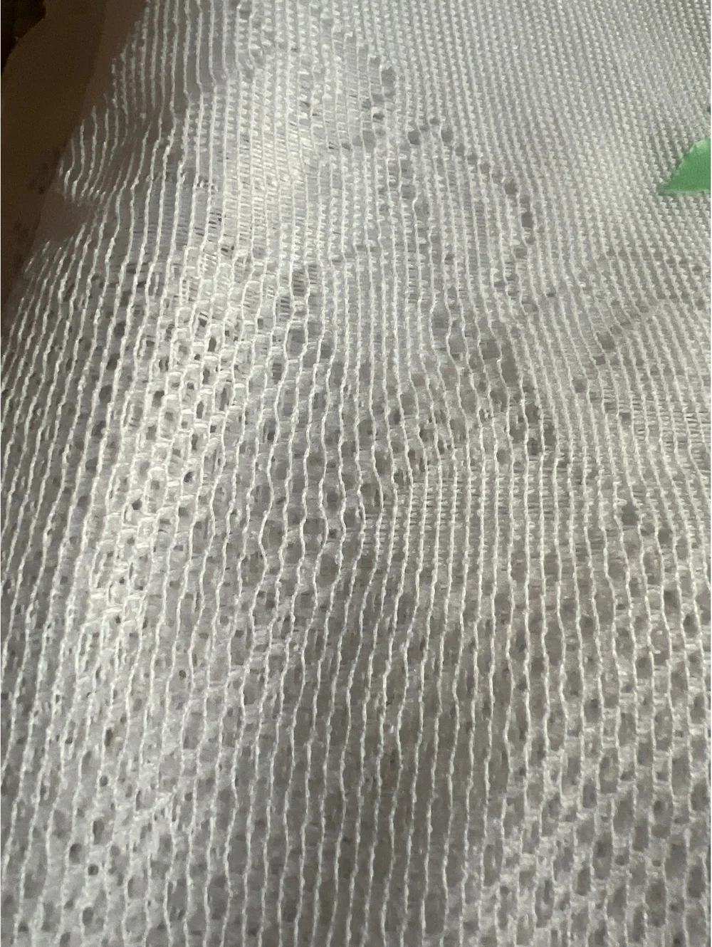 Vintage White Lace Nativity Scene Tablecloth or Decorative Fabric